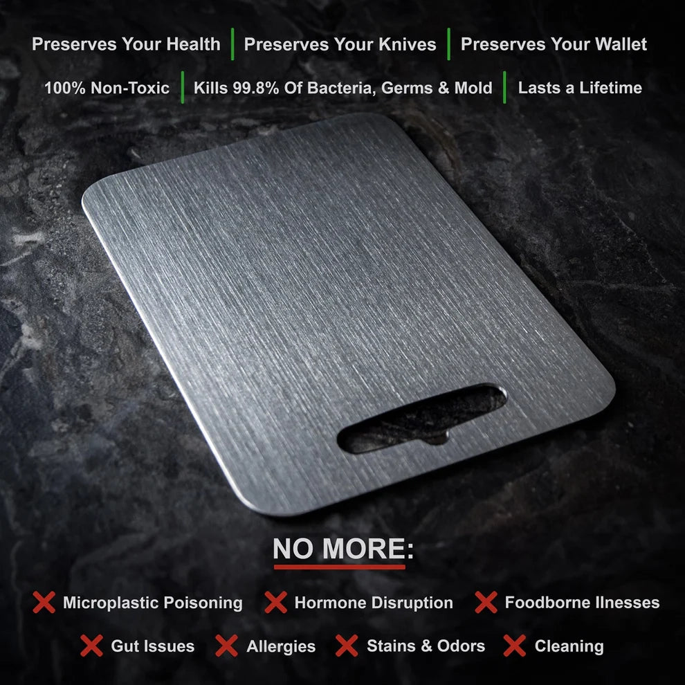 Certified Titan Haus™ Pure Titanium Cutting Board