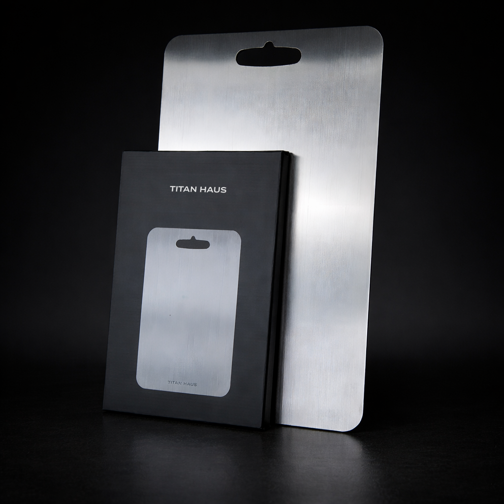 Certified Titan Haus™ Pure Titanium Cutting Board