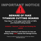 Certified Titan Haus™ Pure Titanium Cutting Board