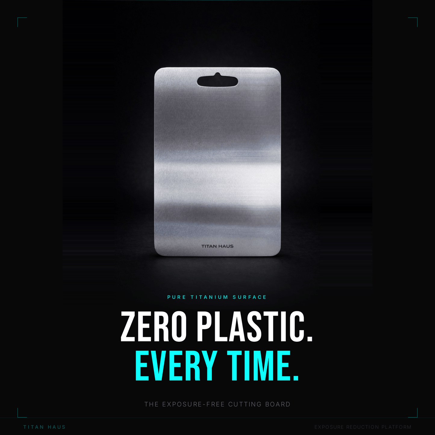 Certified Titan Haus™ Pure Titanium Cutting Board